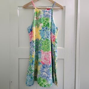 Lilly Pulitzer Pearl Romper In Cheek To Cheek (Size 10)